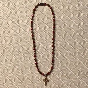 Magnetic high power Hematite necklace. It is made by me as I attend trade shows.